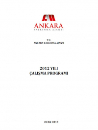 Ankara Kalkınma Ajansı 2012 Yılı Çalışma Programı 