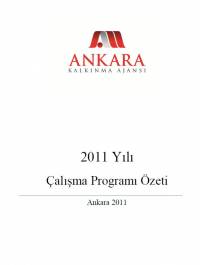 Ankara Kalkınma Ajansı 2011 Yılı Çalışma Programı