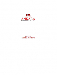 Ankara Kalkınma Ajansı 2018 Yılı Çalışma Programı