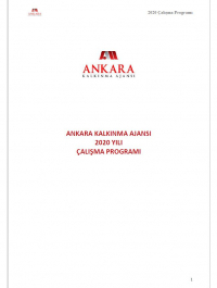 Ankara Kalkınma Ajansı 2020 Yılı Çalışma Programı