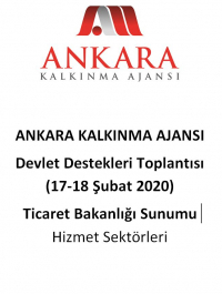 Ankara Kalkınma Ajansı 17-18 Şubat 2020 Devlet Destekleri Toplantısı-Ticaret Bakanlığı Sunumu-Hizmet Sektörleri 