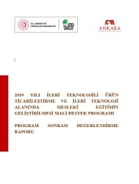 2019 Yılı İleri Teknolojili Ürün Ticarileştirme Ve İleri Teknoloji Alanında Mesleki Eğitimin Geliştirilmesi Mali Destek Programı  Program Sonrası Değerlendirme Raporu